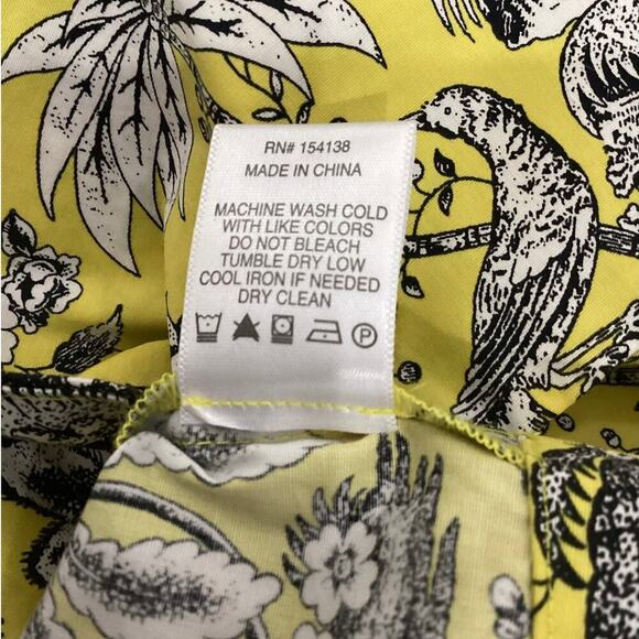 Staud Garden Puff Sleeve Graphic Print Mini Dress In Marigold Toile Size XS - Picture 16 of 16